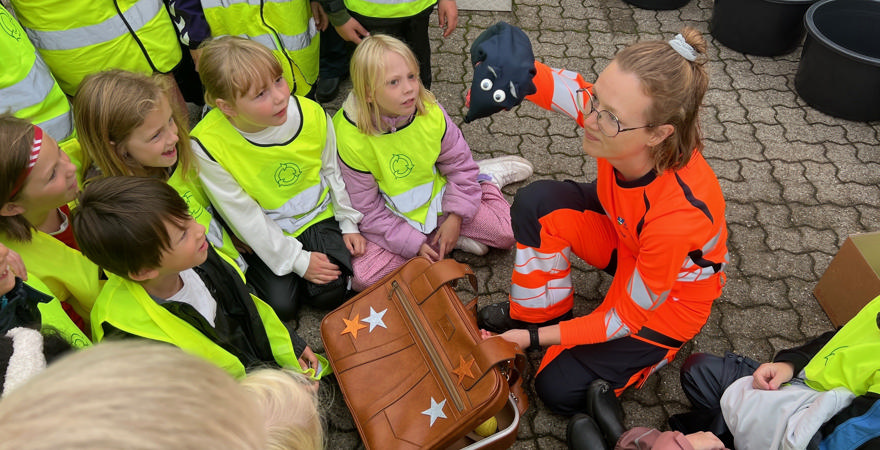 Affald på skoleskemaet