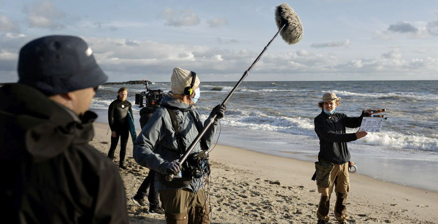 Foto: Astrid Dalum, foto fra optagelserne af Hvide Sande sæson 1